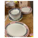 Coca cola bowls & plates