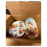 9 Coca Cola big plates& 8 plates