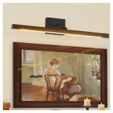 27.5" Wood Picture Light Gold Dimmable 5CCT