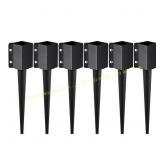 VEVOR Fence Post Anchor 6 Pack 4x4, 24" Spike