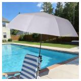 Beach Chair Umbrella with 360  Clamp, UPF 50+