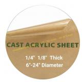 Plexiglass Round Sheet 18" Dia, Clear