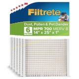 Filtrete 14x25x1 AC Filter, MPR 700, MERV 8