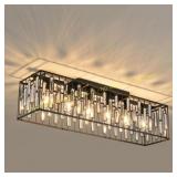 Garwarm 38.7" 6-Light Crystal Chandelier