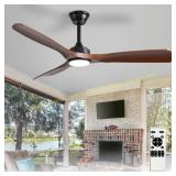 Depuley 52-Inch Ceiling Fan w/ Light, Walnut