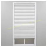 White Cordless Pleated Shades 31"W x 64"L