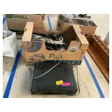 VCR Player, cable, splitters, router