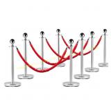 Crowd Control Barriers: Red Carpet Rope Set