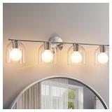 WOSHITU 32.3" Brushed Nickel 4-Light Vanity