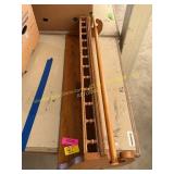 Oak hanging blanket rack