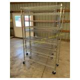 4 ft wire rack on wheels