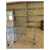 4 ft wire rack on wheels