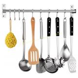 Stainless Steel Sliding Hook Rack, 10 Hooks