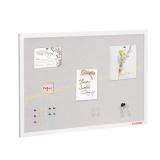 36x24 White Cork Board with Linen Surface
