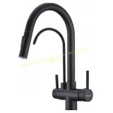 Matte Black Kitchen Faucet with Sprayer