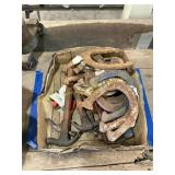 Horse shoes, hand tools