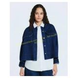 Scoop Cropped Button-Down Shirt 1X, Scoop Women