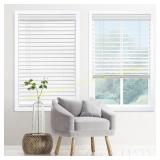 DEZ Cordless Faux Wood Blind, 26.5"W x 72"H