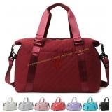 Travel Duffel Bag, Gym Tote (Red)