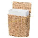 Coeusy 3 Gallon Wicker Trash Can with Lid
