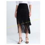Devil Wears Prada Scoop Fringe Skirt, Sz 18