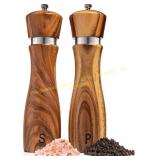Gennua Wooden Salt & Pepper Grinder Set, 8"