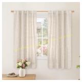 BGment Linen Curtains 63" Rod Pocket, 2 Panels