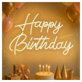 Happy Birthday Neon Sign 22x16.9in