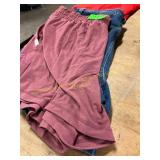 m athletic burgundy shorts & size 8 jean shorts