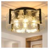 Black 4-Light Semi-Flush Ceiling Light