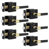 Goldenwarm 6 Pack Black Gold Door Handles