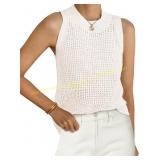 PRETTYGARDEN Summer Crochet Tank Top for Women XL