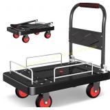 Platform Truck Cart with 3 Fence, 28x19"