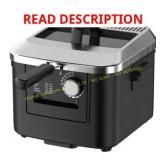 Mainstays 4L Deep Fryer, Stainless Steel Lid