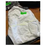 XL white T-shirt & black high raise 6 shorts