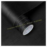 Vinjiasin Peel & Stick Black Wood Wallpaper