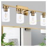 Brushed Brass 4-Light Vanity Lights