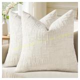 decorUhome Summer Cream Pillow Covers 18x18