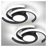 ADISUN LED Modern Ceiling Light, 6000K, 2 Pack
