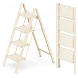 4 Step Ladder Cream White
