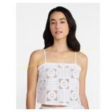 XL Time and Tru Cotton Crochet Coverup Tank