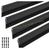 FoldTier 4 Pcs Door Sweeps, 1-3/4x36, Black