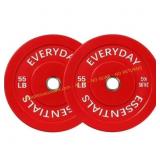 BalanceFrom Olympic Bumper Plates 55 lbs Pair