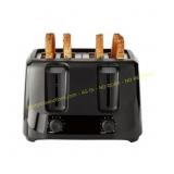 Mainstays 4-Slice Toaster, Black, 6 Shades