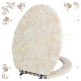 Angol Shiold Elongated Wood Toilet Seat