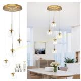 KoKo&Yukina 5-Light Globe Glass Pendant Light