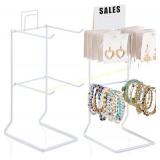 Coume 2 Pcs Jewelry Display Stand, White