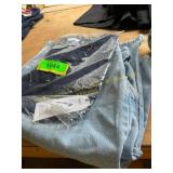 8 jorts & M navy shirt,