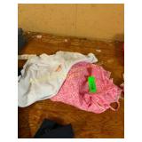 M White shirt and M pink dress