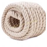 Natural Jute Rope 1-1/2 in x 50 ft, Heavy Duty